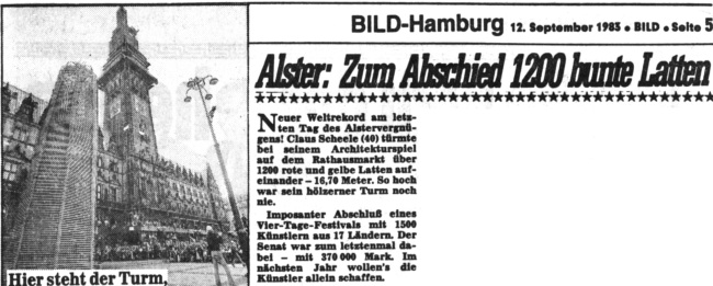 EXOT FUTUR Hamburg 1983 Presse Bild Zeitung 12.9.1983