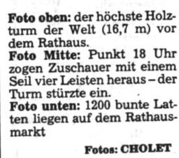 EXOT FUTUR Hamburg 1983 Presse Bild Zeitung 12.9.1983